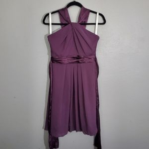 David's Bridal Women's siz 18 dark purple knee length dress.